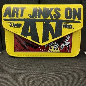 Yellow Small Handbag Graffiti Print